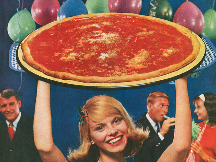 retro pizza ads
